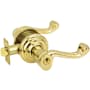 Emtek Rope Reversible Non-Turning Two-Sided Dummy Door Lever Set from the Designer Brass Collection Lifetime Polished Brass