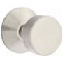 Emtek Round Privacy Door Knob Set with Modern Rose from the Brass Modern Collection Satin Nickel