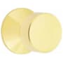 Emtek Round Privacy Door Knob Set with Modern Rose from the Brass Modern Collection Unlacquered Brass