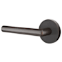 Emtek Stuttgart Left Handed Privacy Door Lever Set with Disk Rose from the Brass Modern Collection Oil Rubbed Bronze