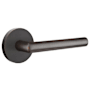 Emtek Stuttgart Right Handed Privacy Door Lever Set with Disk Rose from the Brass Modern Collection Oil Rubbed Bronze