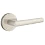 Emtek Stuttgart Right Handed Privacy Door Lever Set with Disk Rose from the Brass Modern Collection Satin Nickel