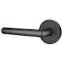 Emtek Stuttgart Left Handed Privacy Door Lever Set with Disk Rose from the Brass Modern Collection Flat Black