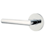 Emtek Stuttgart Left Handed Privacy Door Lever Set with Disk Rose from the Brass Modern Collection Polished Chrome