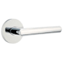 Emtek Stuttgart Right Handed Privacy Door Lever Set with Disk Rose from the Brass Modern Collection Polished Chrome