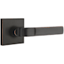 Emtek Aston Privacy Door Lever Set from the Brass Modern Collection Oil Rubbed Bronze
