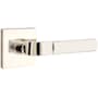 Emtek Aston Privacy Door Lever Set from the Brass Modern Collection Polished Nickel