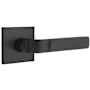Emtek Aston Privacy Door Lever Set from the Brass Modern Collection Flat Black