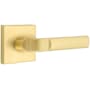 Emtek Aston Privacy Door Lever Set from the Brass Modern Collection Satin Brass