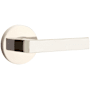 Emtek Dumont Privacy Door Lever Set from the Brass Modern Collection Polished Nickel