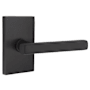 Emtek Freestone Privacy Door Lever Set from the Brass Modern Collection Flat Black