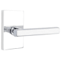 Emtek Freestone Privacy Door Lever Set from the Brass Modern Collection Polished Chrome