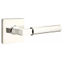 Emtek Hercules Privacy Door Lever Set from the Modern Brass Collection Polished Nickel