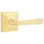 Emtek Hammered Lever Privacy Leverset from the Arts and Crafts Collection Satin Brass and Copper