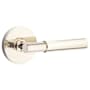 Emtek Myles Modern Brass Privacy Door Lever Set Lifetime Polished Nickel
