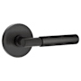 Emtek Myles Modern Brass Privacy Door Lever Set Flat Black