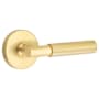 Emtek Myles Modern Brass Privacy Door Lever Set Satin Brass