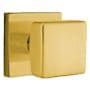 Emtek Square Knob Brass Modern Privacy Knobset Satin Brass