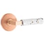 Emtek Terrazzo Privacy Door Lever Set from the SELECT Collection Satin Rose Gold