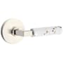 Emtek Terrazzo Privacy Door Lever Set from the SELECT Collection Polished Nickel