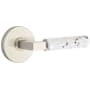 Emtek Terrazzo Privacy Door Lever Set from the SELECT Collection Satin Nickel