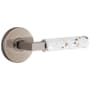 Emtek Terrazzo Privacy Door Lever Set from the SELECT Collection Pewter