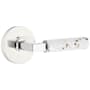 Emtek Terrazzo Privacy Door Lever Set from the SELECT Collection Polished Chrome