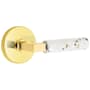 Emtek Terrazzo Privacy Door Lever Set from the SELECT Collection Unlacquered Brass