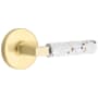 Emtek Terrazzo Privacy Door Lever Set from the SELECT Collection Satin Brass