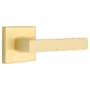 Emtek Dumont Right Handed Privacy Door Lever Set with Square Rose from the Brass Modern Collection Satin Brass