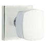 Emtek Freestone Privacy Door Knob Set with Square Rose from the Urban Modern Collection Polished Chrome