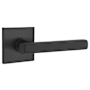 Emtek Freestone Right Handed Privacy Door Lever Set with Square Rose from the Urban Modern Collection Flat Black