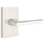 Emtek Helios Left Handed Privacy Door Lever Set with Modern Rectangular Rose Satin Nickel