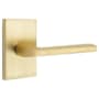 Emtek Helios Left Handed Privacy Door Lever Set with Modern Rectangular Rose Satin Brass