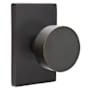 Emtek Round Knobset Privacy Door Knob Set with Modern Rectangular Rose Oil Rubbed Bronze