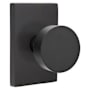 Emtek Round Knobset Privacy Door Knob Set with Modern Rectangular Rose Flat Black