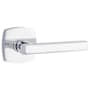Emtek Freestone Right Handed Passage Door Lever Set with Urban Modern Rose from the Urban Modern Collection Polished Chrome