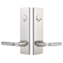 Emtek Modern Rectangular Two Point Double Cylinder Entry Set Satin Nickel
