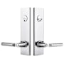 Emtek Modern Rectangular Two Point Double Cylinder Entry Set Polished Chrome