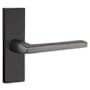 Emtek 5 Inch Long Stretto Rectangular Privacy Sideplate Entry Set from the Brass Modern Collection Oil Rubbed Bronze