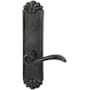 Emtek 8-1/4" Height #16 Style Sideplate Tuscany Bronze Passage Entry Set Flat Black