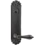 Emtek 5-1/2" Center to Center #16 Style Sideplate Tuscany Bronze Single Cylinder Entry Set Flat Black