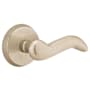 Emtek Cody Reversible Non-Turning Two-Sided Dummy Door Lever Set from the Sandcast Bronze Collection Tumbled White Bronze