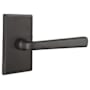 Emtek Cimarron Reversible Non-Turning Two-Sided Dummy Door Lever Set from the Sandcast Bronze Collection Flat Black