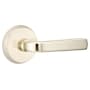 Emtek Cimarron Reversible Non-Turning Two-Sided Dummy Door Lever Set from the Sandcast Bronze Collection White Bronze