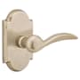 Emtek Durango Reversible Non-Turning Two-Sided Dummy Door Lever Set from the Sandcast Bronze Collection Tumbled White Bronze