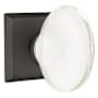 Emtek Hampton Glass Reversible Non-Turning Two-Sided Dummy Door Knob Set from the Rustic Modern Bronze Collection Flat Black