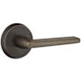 Emtek Lariat Reversible Non-Turning Two-Sided Dummy Door Lever Set from the Sandcast Bronze Collection Medium Bronze