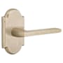 Emtek Lariat Reversible Non-Turning Two-Sided Dummy Door Lever Set from the Sandcast Bronze Collection Tumbled White Bronze
