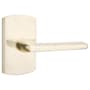 Emtek Lariat Reversible Non-Turning Two-Sided Dummy Door Lever Set from the Sandcast Bronze Collection White Bronze